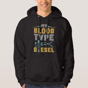 Mijn bloedtype is dieselauto hoodie