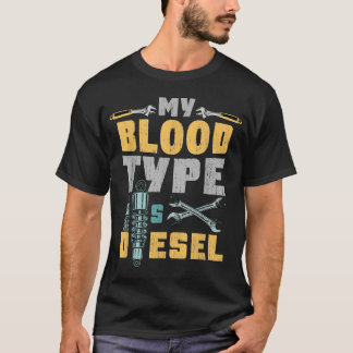 Mijn bloedtype is dieselauto t-shirt