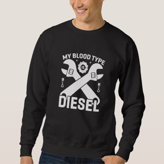 Mijn bloedtype is dieselmotor trui (Voorkant)