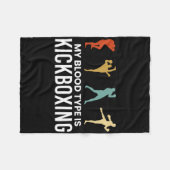 Mijn bloedtype is kickboksen kickbokser fleece deken (Voorkant (Horizontaal))