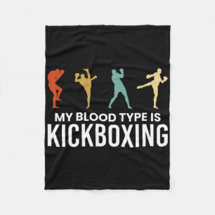 Mijn bloedtype is kickboksen kickbokser fleece deken