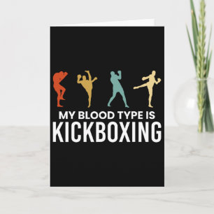 Mijn bloedtype is kickboksen kickbokser kaart