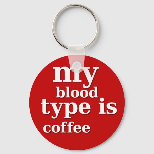 Mijn bloedtype is koffie sleutelhanger (Voorkant)