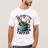 Mijn bloedtype is koffie t-shirt (Voorkant)