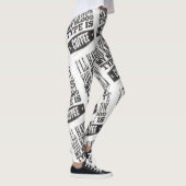 Mijn bloedtype is koffie zwart grijs leggings (Rechts)