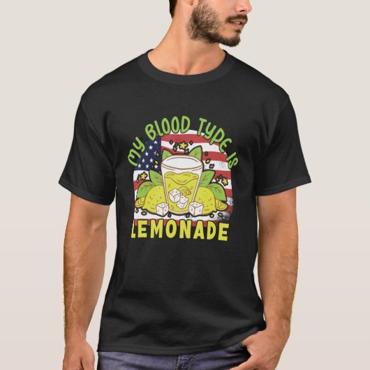 MIJN bloedtype is limonade stand limonade T-shirt (Voorkant)