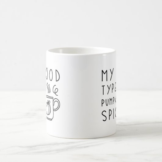 Mijn bloedtype is pompoenen koffiemok (Center)