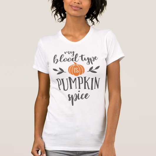 Mijn bloedtype is pompoenen t-shirt (Voorkant)