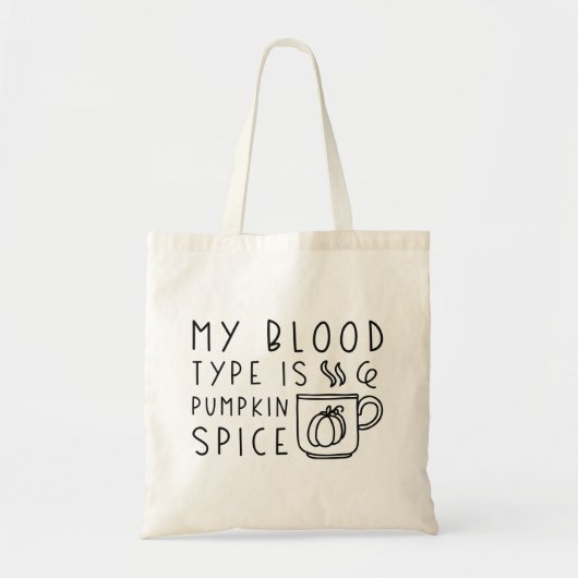 Mijn bloedtype is pompoenen tote bag (Voorkant)