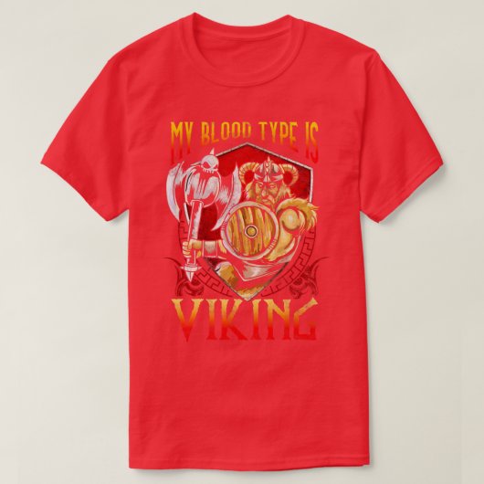 Mijn bloedtype is Viking T-shirt (Design voorkant)