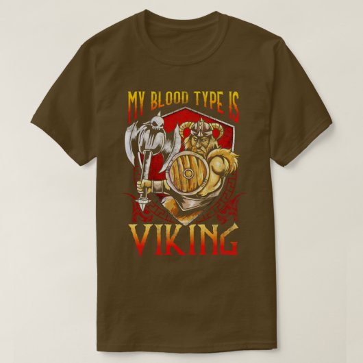 Mijn bloedtype is Viking T-shirt (Design voorkant)
