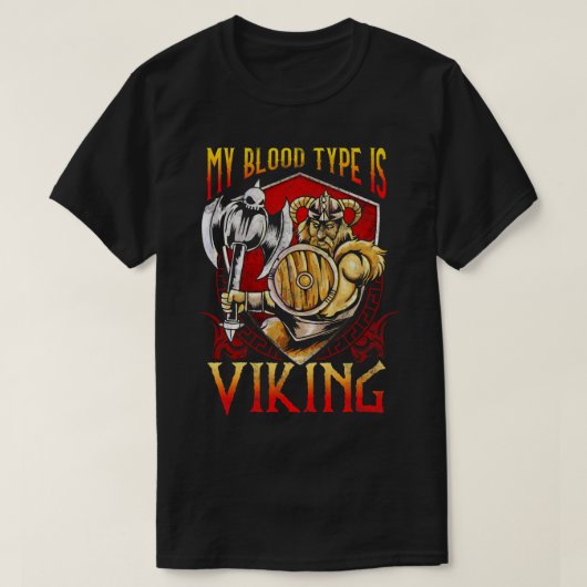 Mijn bloedtype is Viking T-shirt (Design voorkant)