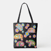 Mijn bloeiende Hippy Camper Tote Bag (Achterkant)