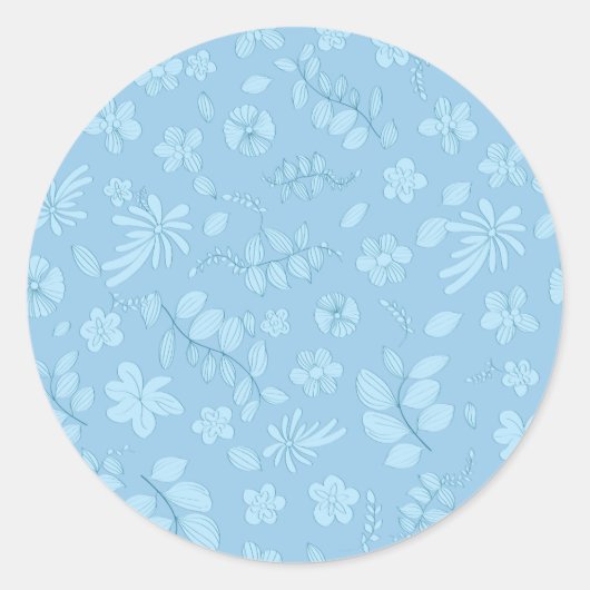 Mijn Bloem Ontwerp 7 Ronde Sticker (Voorkant)