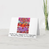 Mijn Bloemen van het Hart voor u Boom van het Kaart (Achterkant)