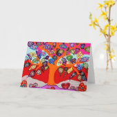 Mijn Bloemen van het Hart voor u Boom van het Kaart (Gele Bloem)