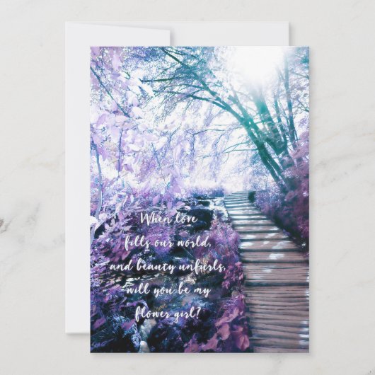 mijn bloemenmeisje met betoverend bos kaart (Voorkant)