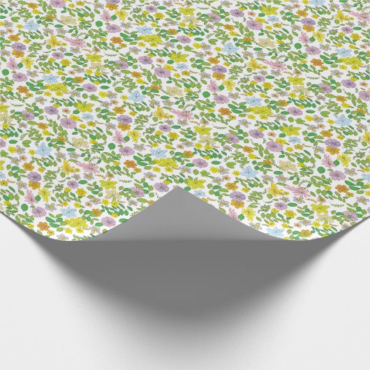 Mijn bloemontwerp cadeaupapier (Hoek)