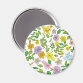 Mijn bloemontwerp magneet (Voorkant / Achterkant)