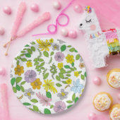 Mijn bloemontwerp papieren bordje (Feest)