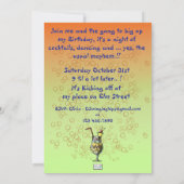 Mijn Blue Hawaii verjaardagsfeestje uitnodiging (Achterkant)