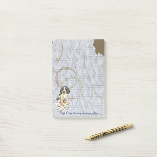 Mijn Bluetick Ate My Lesson Plan Post-it® Notes (Op bureau)