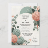 Mijn Blush pastel Perzik Mint Moss Sage Groen Brui Kaart (Voorkant)