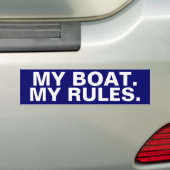 Mijn Boat. Mijn regels - grappig boeien Bumpersticker (Op auto)