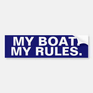 Mijn Boat. Mijn regels - grappig boeien Bumpersticker