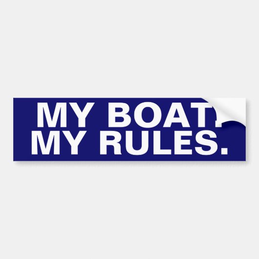 Mijn Boat. Mijn regels - grappig boeien Bumpersticker (Voorkant)