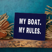 Mijn Boat. Mijn regels - grappig boeien Fotoplaat (Zijkant)