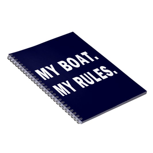 Mijn Boat. Mijn regels - grappig boeien Notitieboek (Rechterzijde)