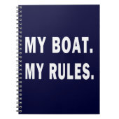 Mijn Boat. Mijn regels - grappig boeien Notitieboek (Voorkant)
