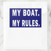 Mijn Boat. Mijn regels - grappig boeien Rechthoekige Sticker (Tas)