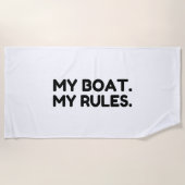 Mijn Boat. Mijn regels Strandlaken (Voorkant)