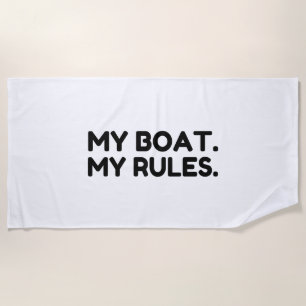 Mijn Boat. Mijn regels Strandlaken