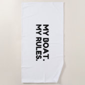 Mijn Boat. Mijn regels Strandlaken (Voorkant)