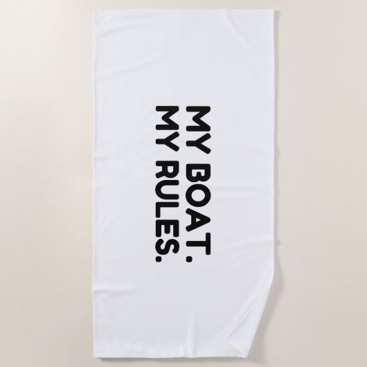 Mijn Boat. Mijn regels Strandlaken (Voorkant)