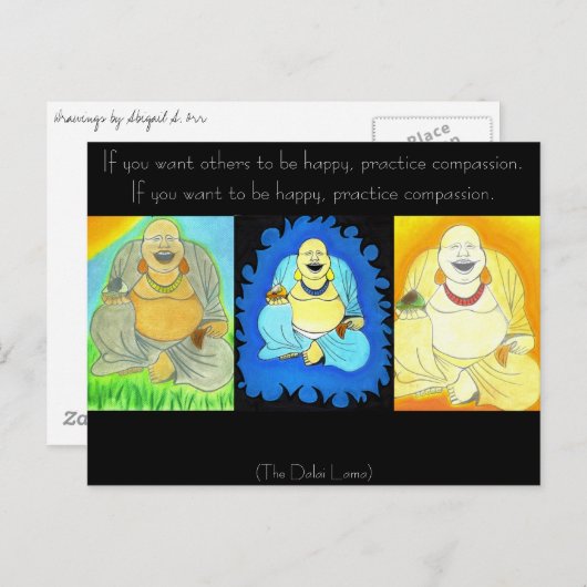 Mijn boeddha briefkaart (Voorkant / Achterkant)