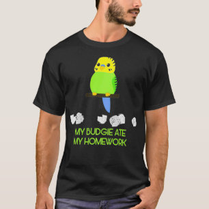 Mijn boedgie Ate Mijn thuiswerk grappige boedgie T-shirt