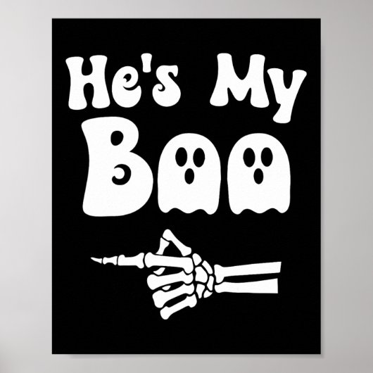 Mijn boek bijpassende Halloween pyjama koppels Hes Poster (Voorkant)