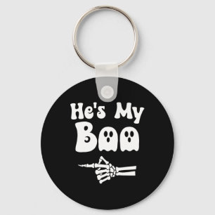 Mijn boek bijpassende Halloween pyjama koppels Hes Sleutelhanger
