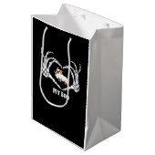 Mijn boek Chihuahua kostuum met skelet hart handen Medium Cadeauzakje (Voorkant Gekanteld)