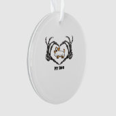 Mijn boek Chihuahua kostuum met skelet hart handen Ornament (voorkant)