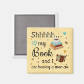 Mijn boek en ik hebben een moment magneet (Voorkant / Achterkant)