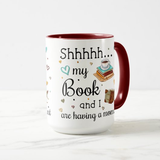 Mijn boek en ik hebben een moment mok (Voorkant rechts)