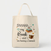 Mijn boek en ik hebben een moment tote bag (Voorkant)