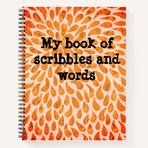 Mijn boek met krabbels en woorden notitieboek