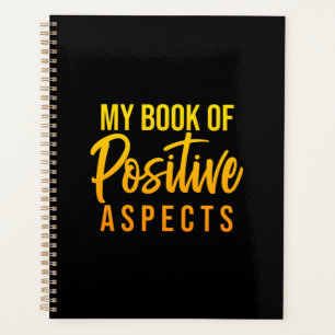 Mijn boek over positieve aspecten zwart planner