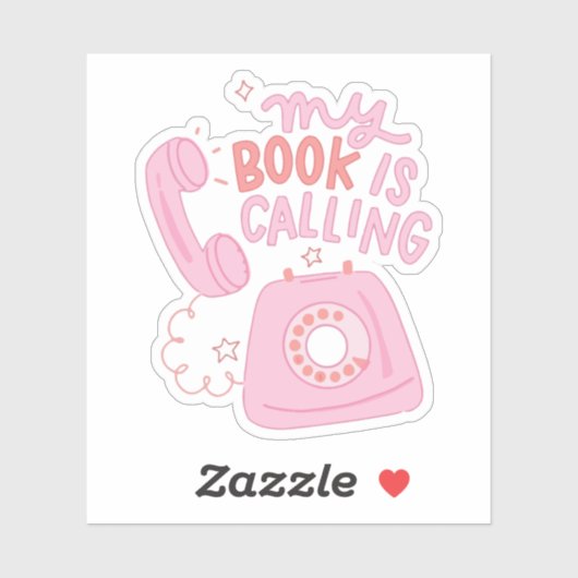 Mijn boek roept  sticker (Vel)
